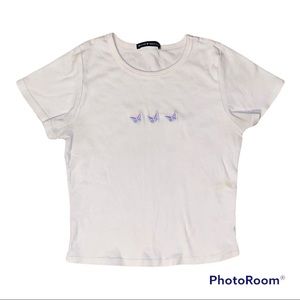 Brandy Melville Butterfly Crop